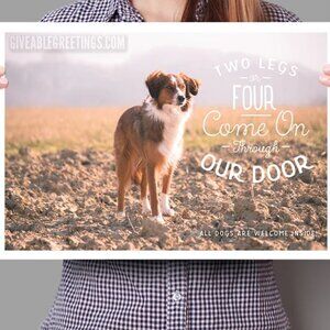 All Dogs Welcome - Retail Store Sign for Shop or Doggy Daycare - Photograph